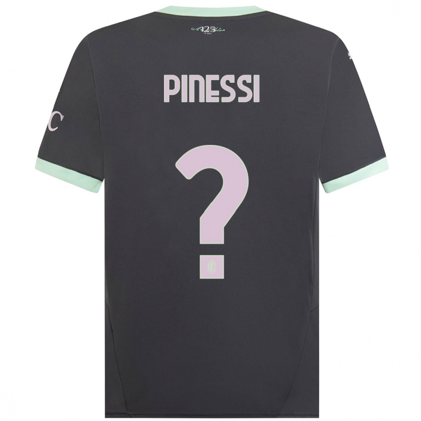 キッズフットボールRiccardo Pinessi#0グレーサードユニフォームシャツ2024/25ジャージーユニフォーム