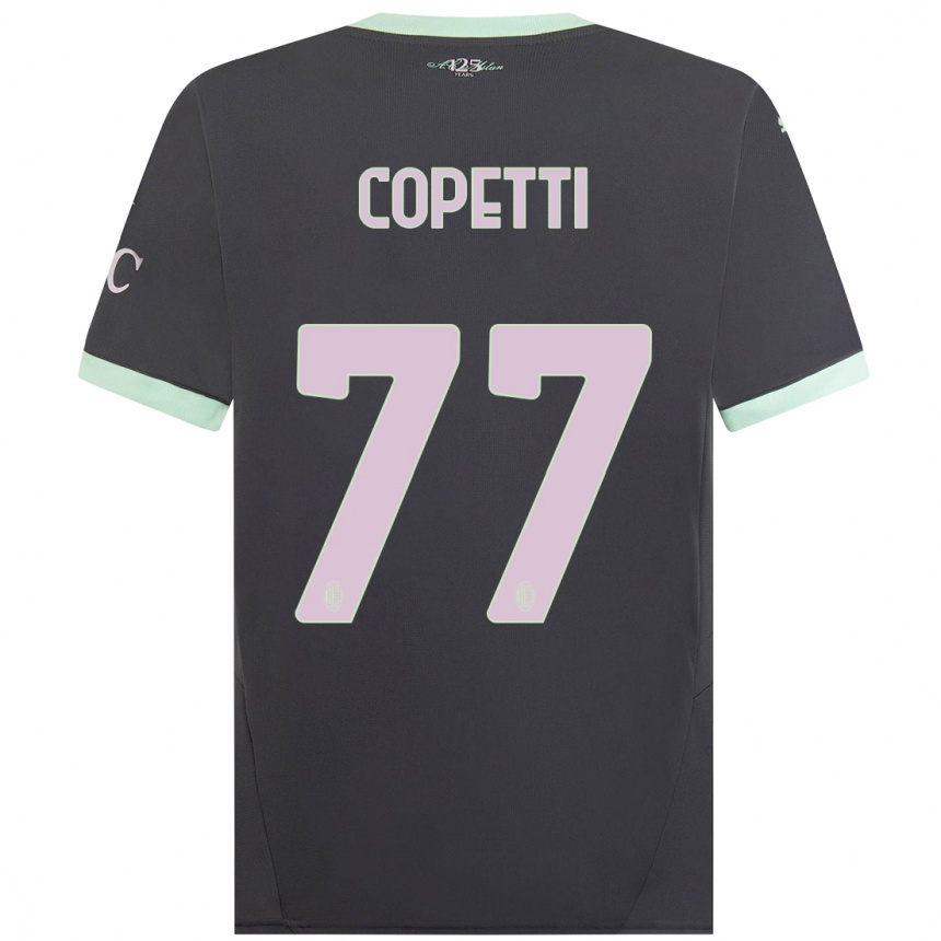 キッズフットボールMatilde Copetti#77グレーサードユニフォームシャツ2024/25ジャージーユニフォーム