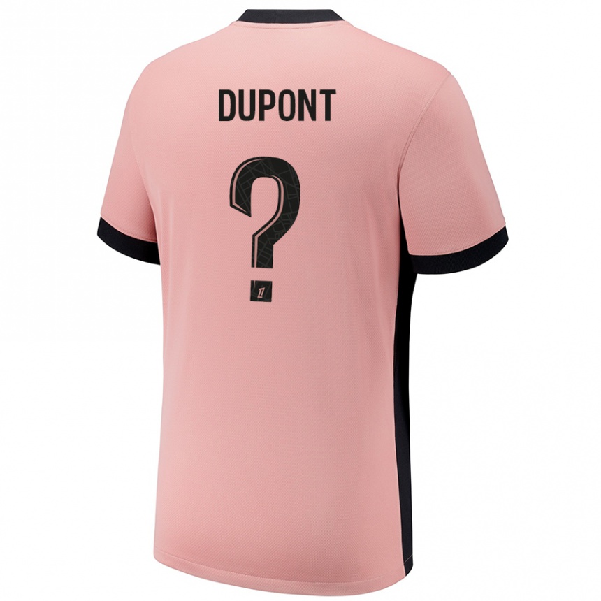 キッズフットボールRaphaël Dupont#0ラストピンクサードユニフォームシャツ2024/25ジャージーユニフォーム