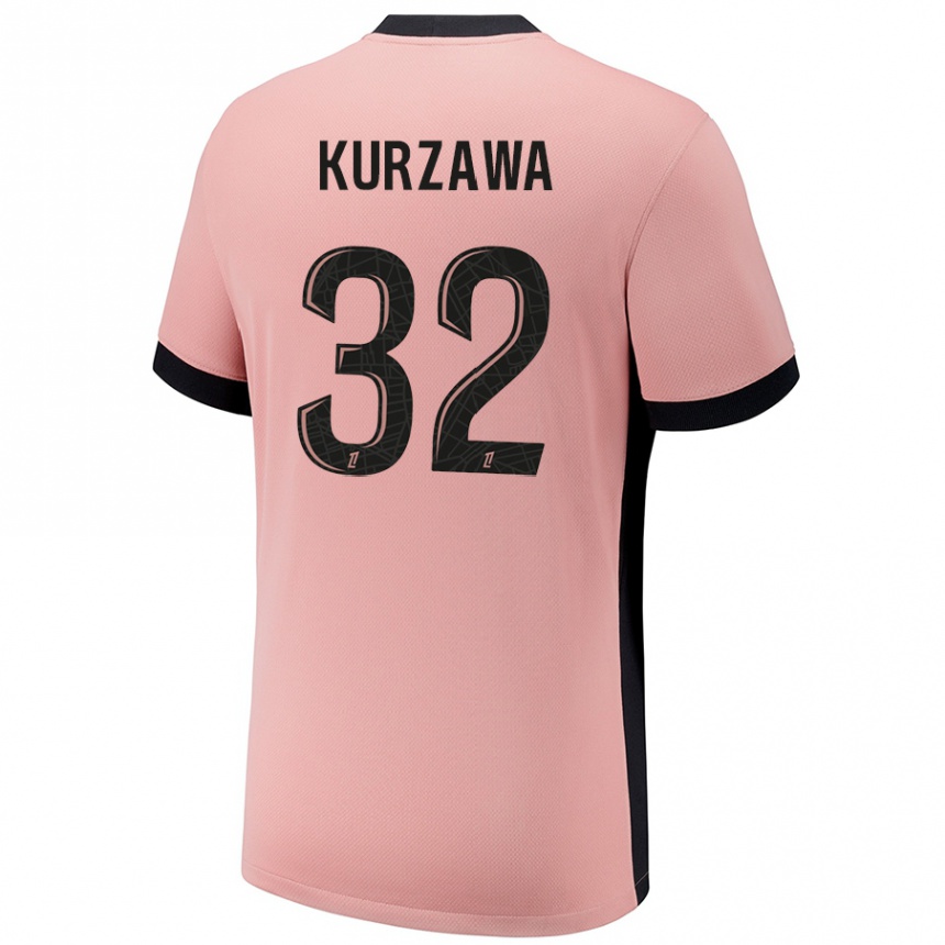 キッズフットボールライヴィン・クルザワ#32ラストピンクサードユニフォームシャツ2024/25ジャージーユニフォーム