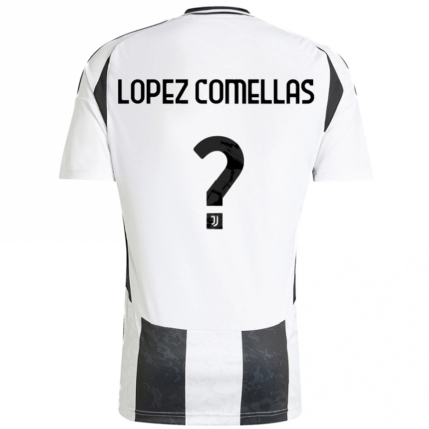 メンズフットボールIvan Lopez Comellas#0白 黒ホームシャツ2024/25ジャージーユニフォーム