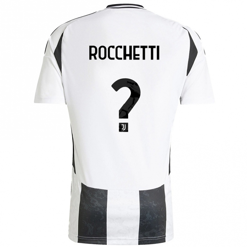 メンズフットボールEdoardo Rocchetti#0白 黒ホームシャツ2024/25ジャージーユニフォーム