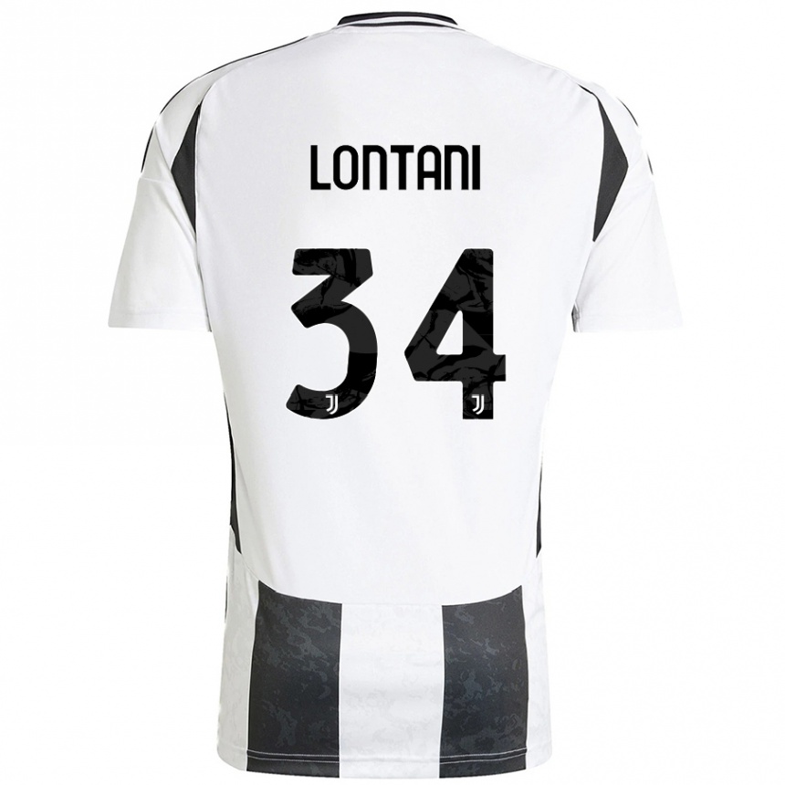 メンズフットボールMatteo Lontani#34白 黒ホームシャツ2024/25ジャージーユニフォーム