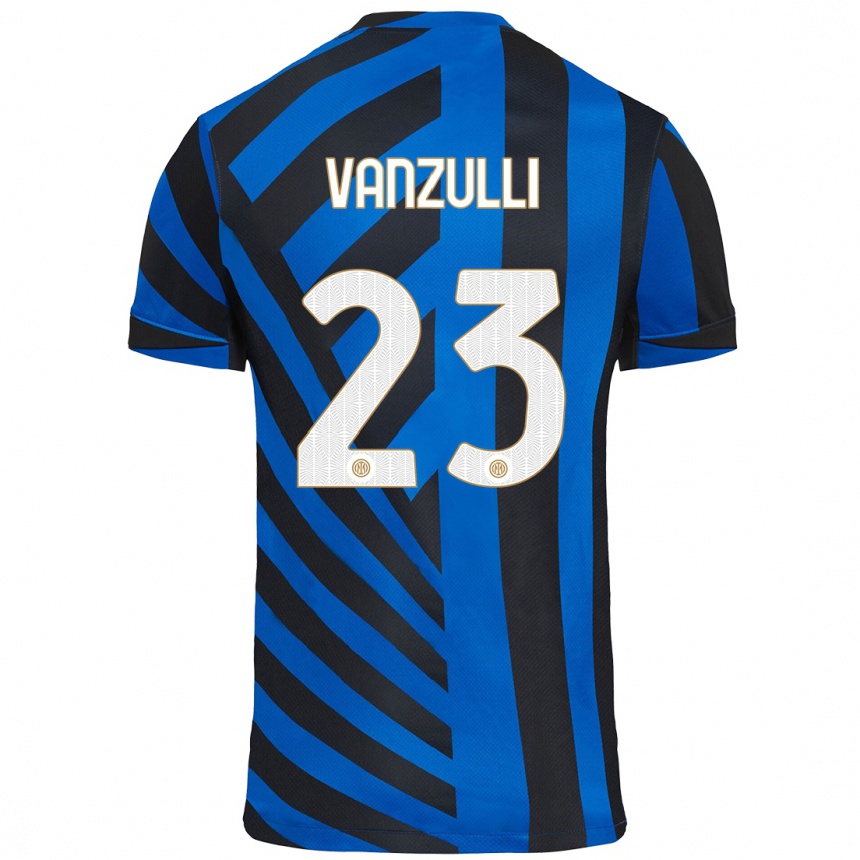 メンズフットボールMarco Vanzulli#23青黒ホームシャツ2024/25ジャージーユニフォーム