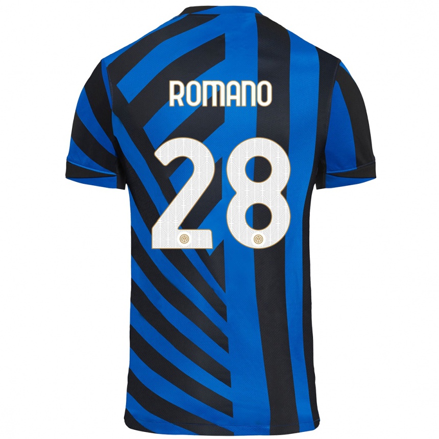 メンズフットボールThiago Romano#28青黒ホームシャツ2024/25ジャージーユニフォーム