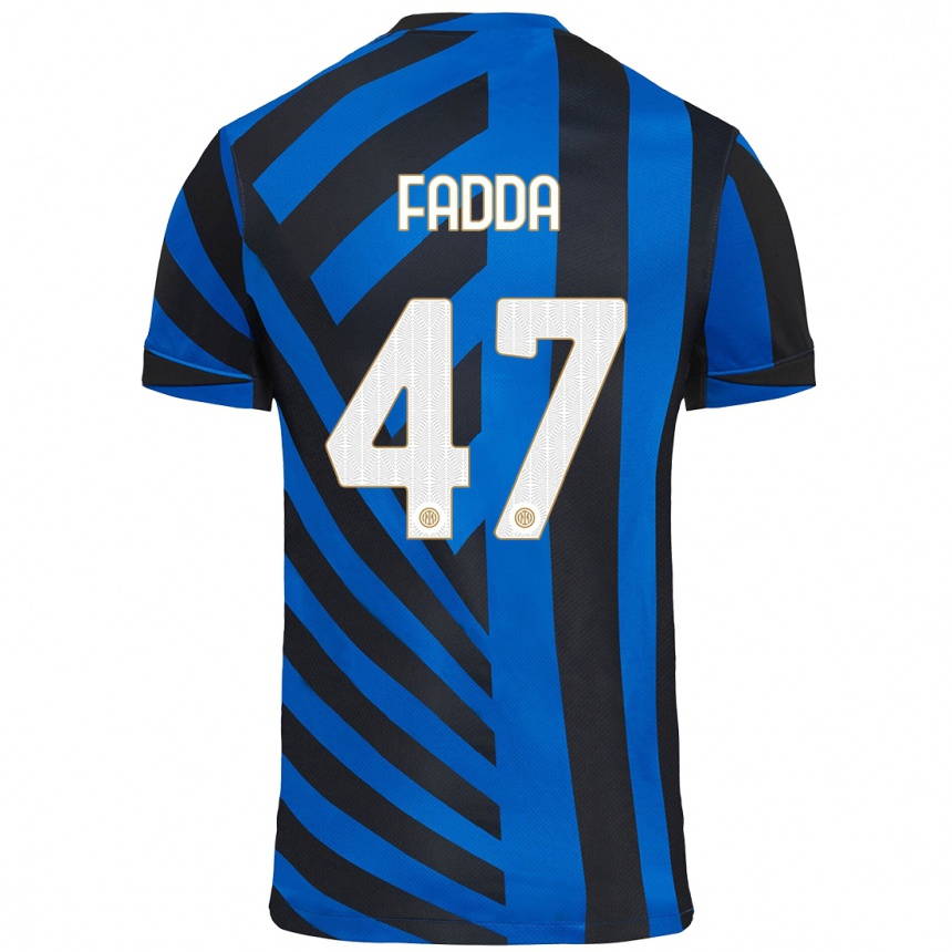 メンズフットボールPaola Fadda#47青黒ホームシャツ2024/25ジャージーユニフォーム