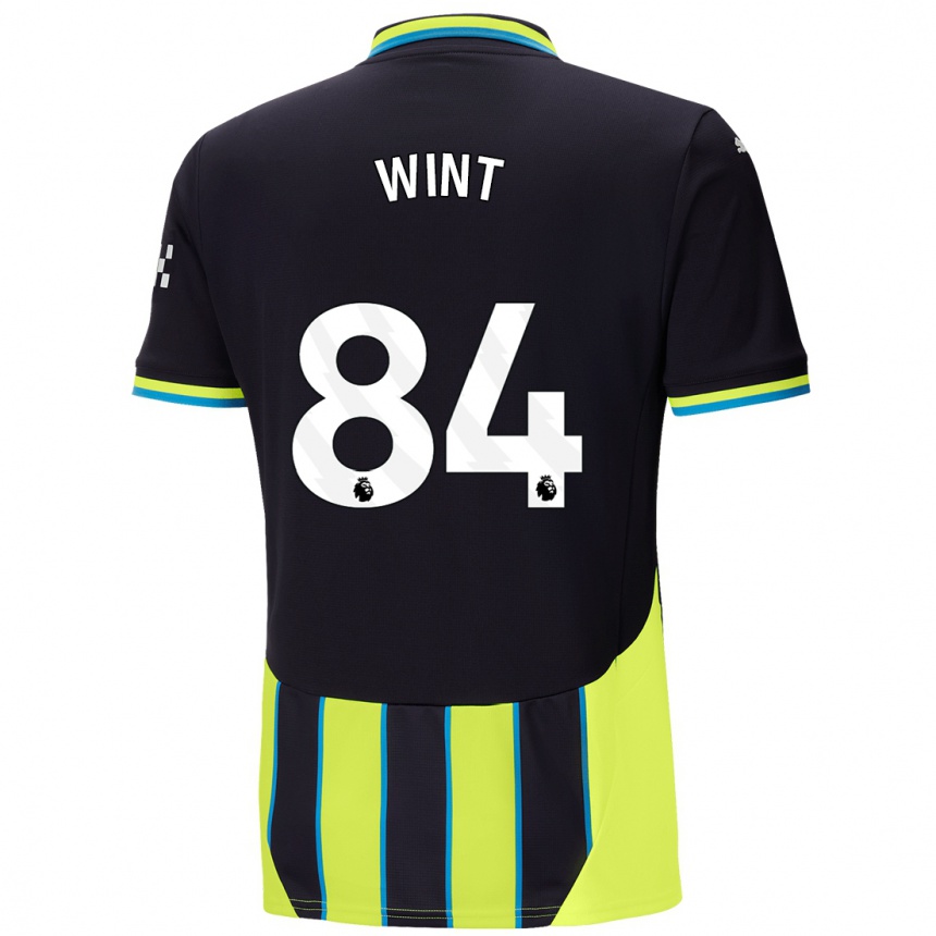 メンズフットボールJack Wint#84青 黄アウェイシャツ2024/25ジャージーユニフォーム