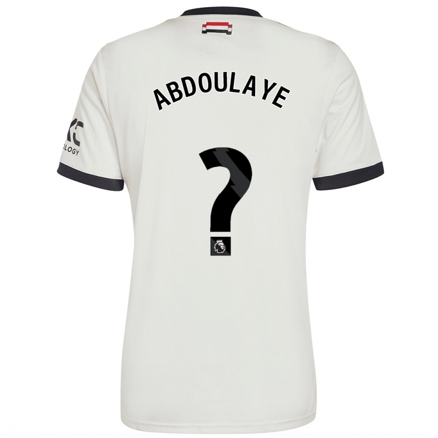 メンズフットボールDouka Abdoulaye#0オフホワイトサードユニフォームシャツ2024/25ジャージーユニフォーム