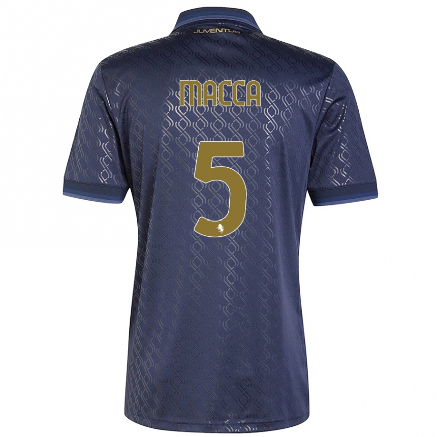 メンズフットボールFederico Macca#5ネイビーブルーサードユニフォームシャツ2024/25ジャージーユニフォーム