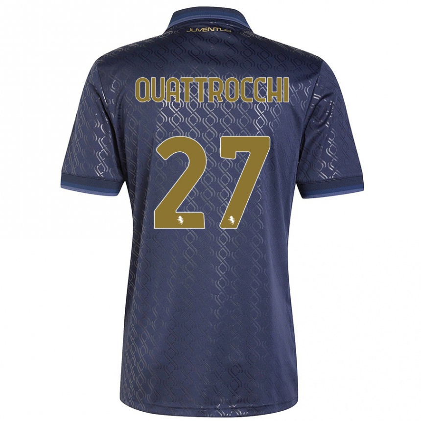 メンズフットボールJuan Ignacio Quattrocchi#27ネイビーブルーサードユニフォームシャツ2024/25ジャージーユニフォーム