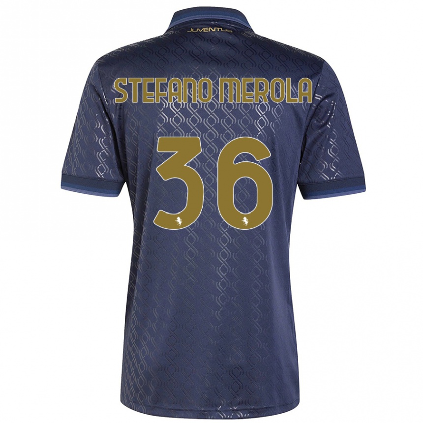 メンズフットボールAntonio Stefano Merola#36ネイビーブルーサードユニフォームシャツ2024/25ジャージーユニフォーム