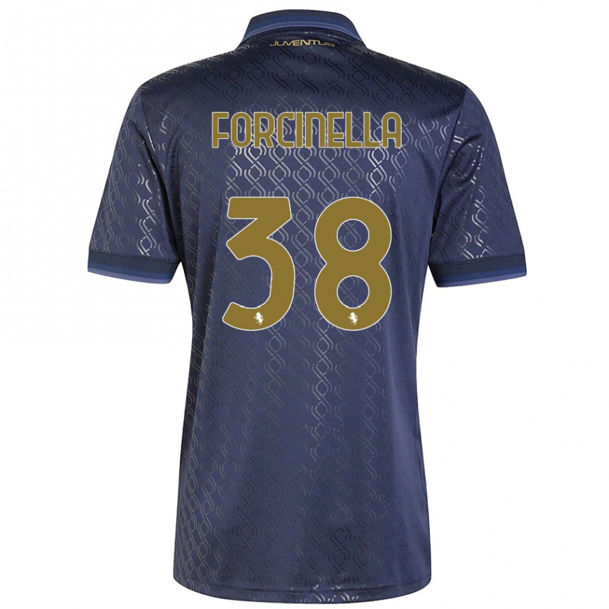 メンズフットボールCamilla Forcinella#38ネイビーブルーサードユニフォームシャツ2024/25ジャージーユニフォーム