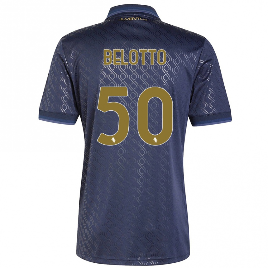 メンズフットボールSoledad Belotto#50ネイビーブルーサードユニフォームシャツ2024/25ジャージーユニフォーム