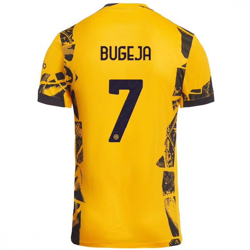 メンズフットボールHaley Bugeja#7ゴールド ブラックサードユニフォームシャツ2024/25ジャージーユニフォーム