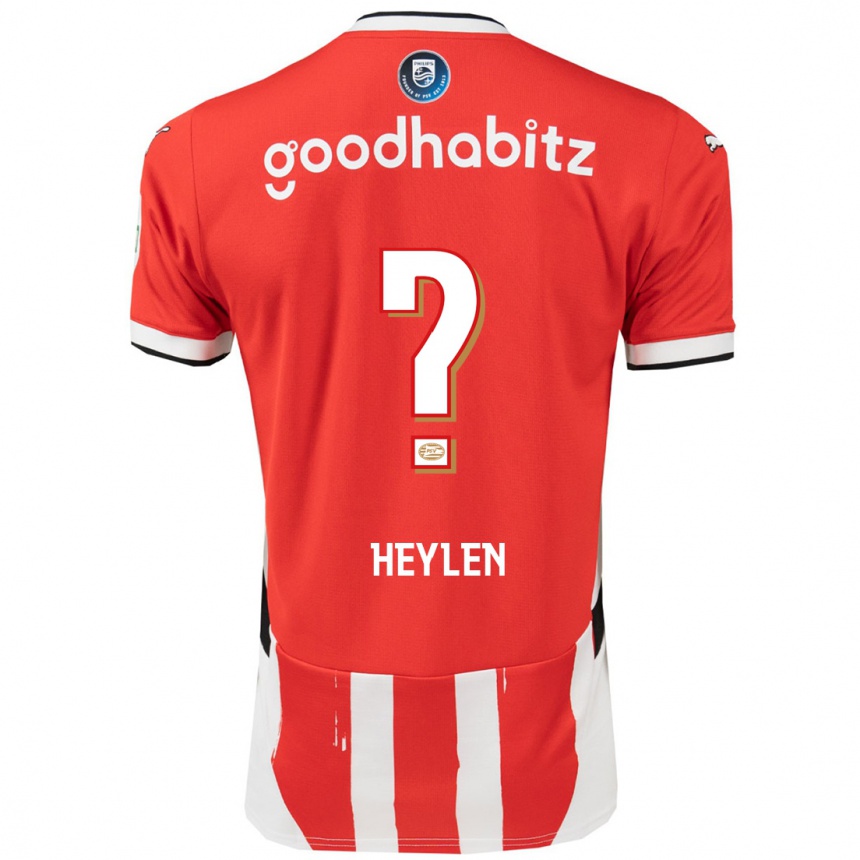 レディースフットボールJens Heylen#0赤 白ホームシャツ2024/25ジャージーユニフォーム