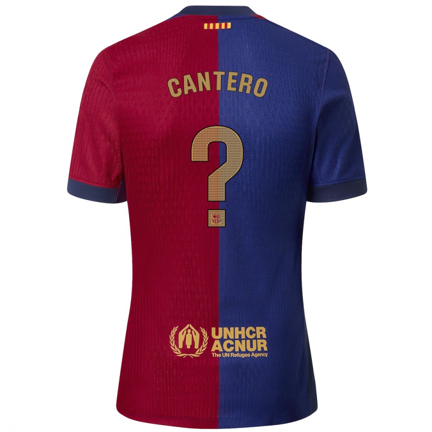 レディースフットボールRubén Cantero#0青 赤ホームシャツ2024/25ジャージーユニフォーム