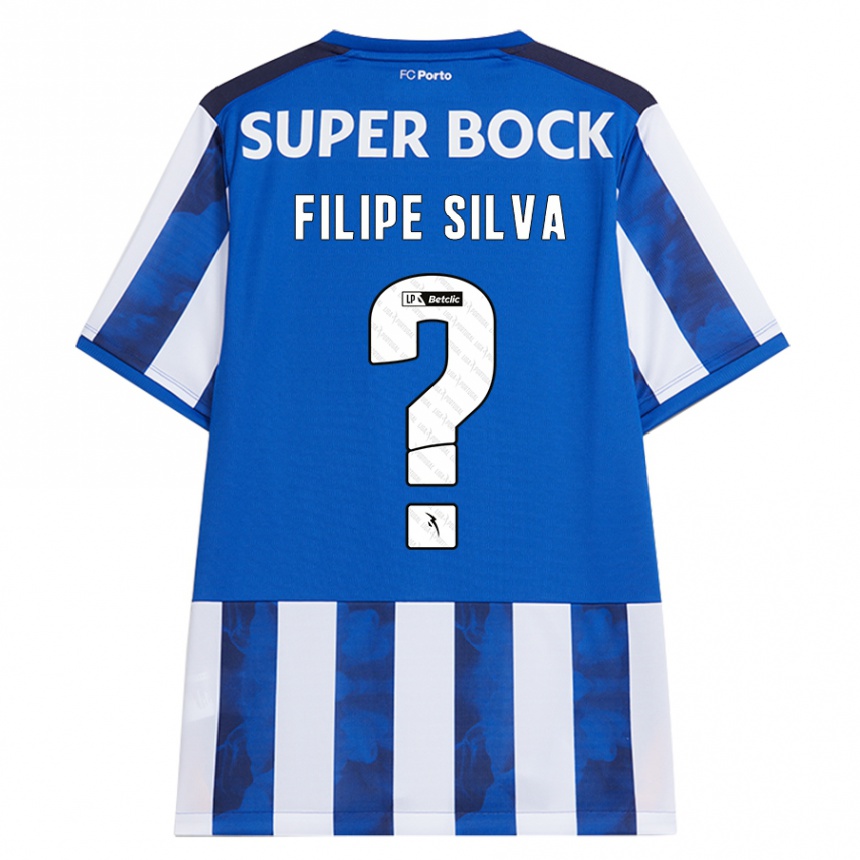 レディースフットボールFilipe Silva#0ブルーホワイトホームシャツ2024/25ジャージーユニフォーム