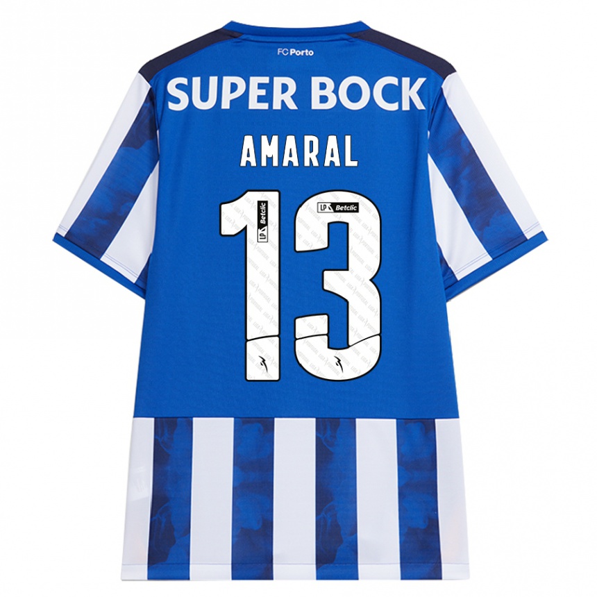 レディースフットボールFábio Amaral#13ブルーホワイトホームシャツ2024/25ジャージーユニフォーム