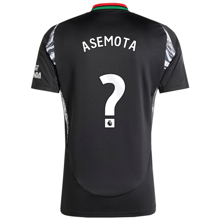 レディースフットボールOwen Asemota#0黒アウェイシャツ2024/25ジャージーユニフォーム