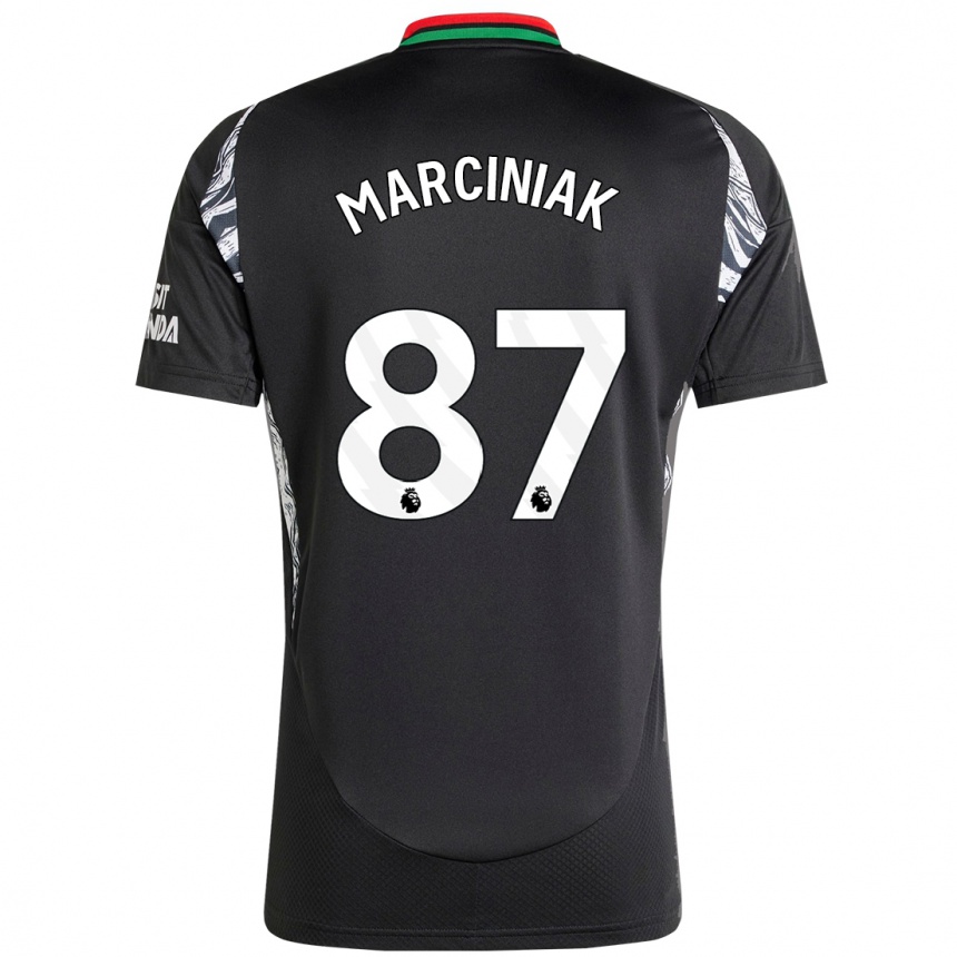 レディースフットボールAlex Marciniak#87黒アウェイシャツ2024/25ジャージーユニフォーム