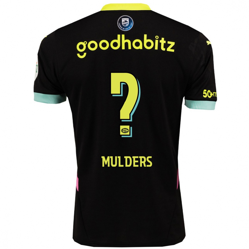 レディースフットボールBoet Mulders#0黒 黄アウェイシャツ2024/25ジャージーユニフォーム