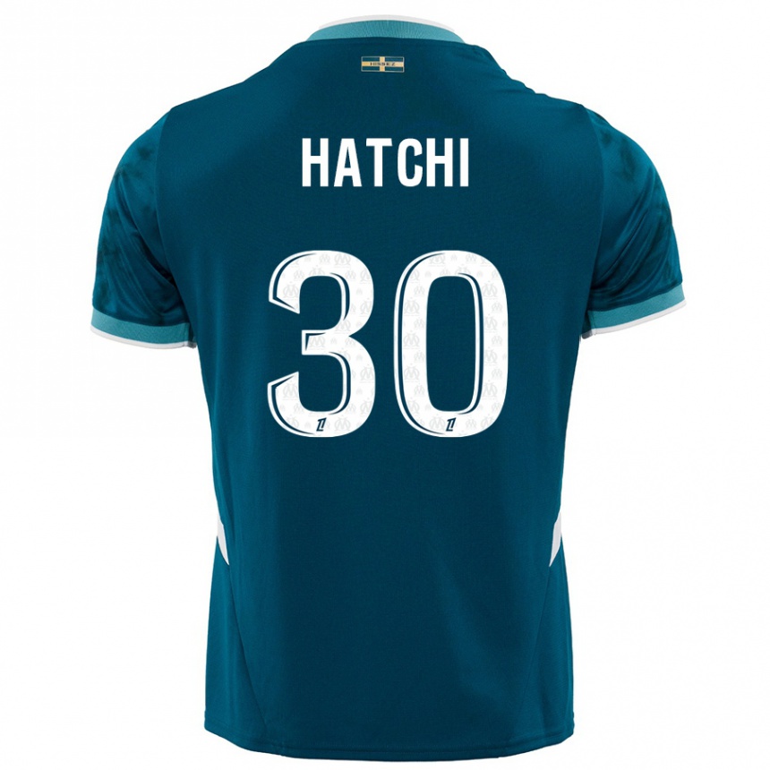 レディースフットボールAnaïs Hatchi#30ターコイズブルーアウェイシャツ2024/25ジャージーユニフォーム