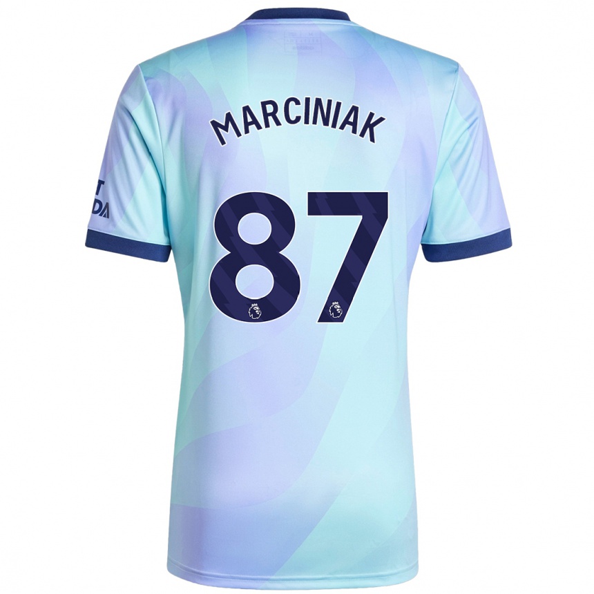 レディースフットボールAlex Marciniak#87アクアサードユニフォームシャツ2024/25ジャージーユニフォーム