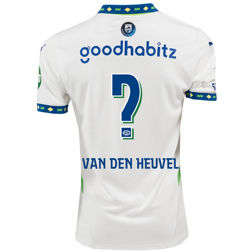 レディースフットボールTim Van Den Heuvel#0ホワイト ダークブルーサードユニフォームシャツ2024/25ジャージーユニフォーム