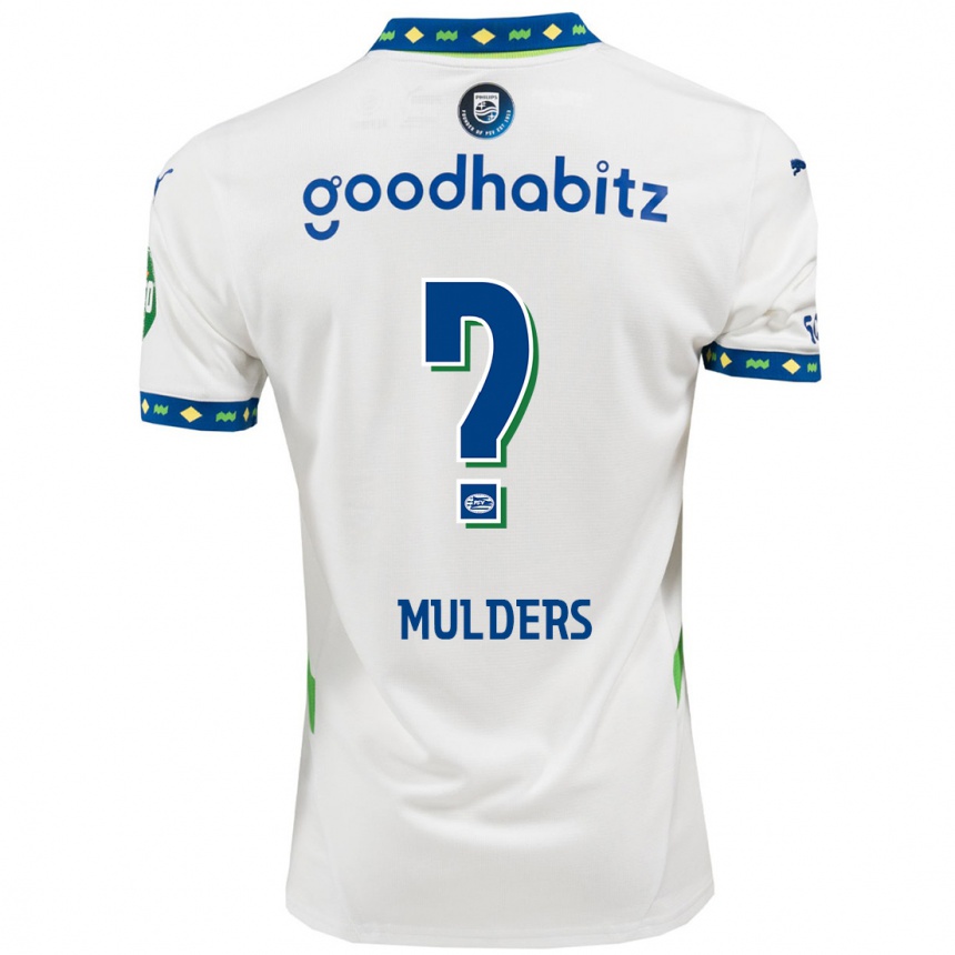 レディースフットボールBoet Mulders#0ホワイト ダークブルーサードユニフォームシャツ2024/25ジャージーユニフォーム