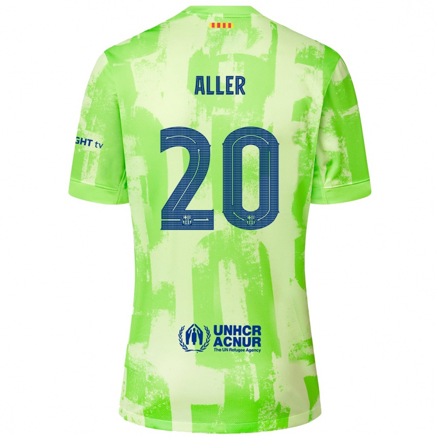 レディースフットボールEder Aller#20ライムサードユニフォームシャツ2024/25ジャージーユニフォーム