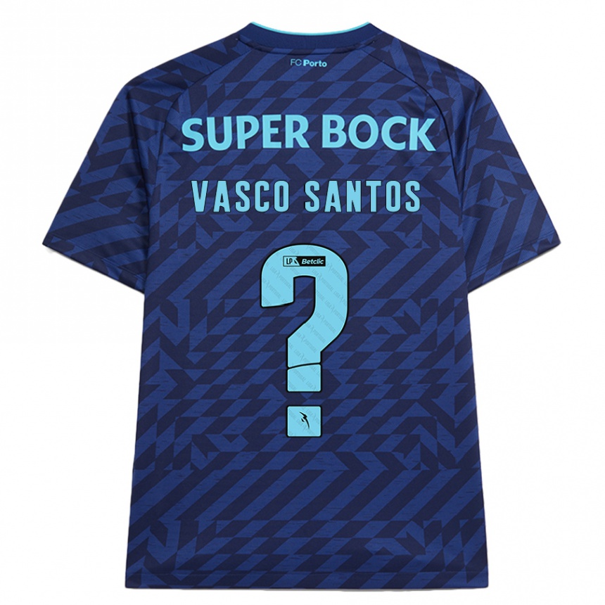 レディースフットボールVasco Santos#0ネイビーブルーサードユニフォームシャツ2024/25ジャージーユニフォーム