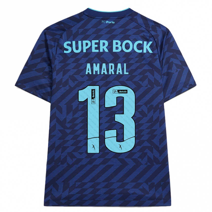 レディースフットボールFábio Amaral#13ネイビーブルーサードユニフォームシャツ2024/25ジャージーユニフォーム