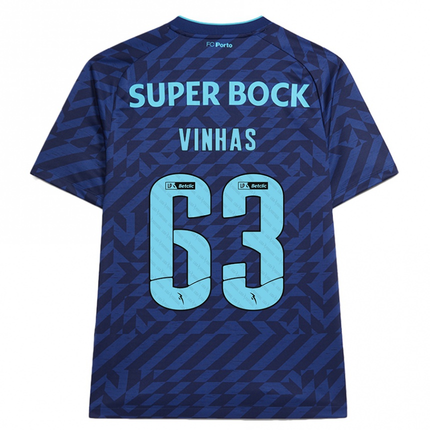 レディースフットボールDavid Vinhas#63ネイビーブルーサードユニフォームシャツ2024/25ジャージーユニフォーム