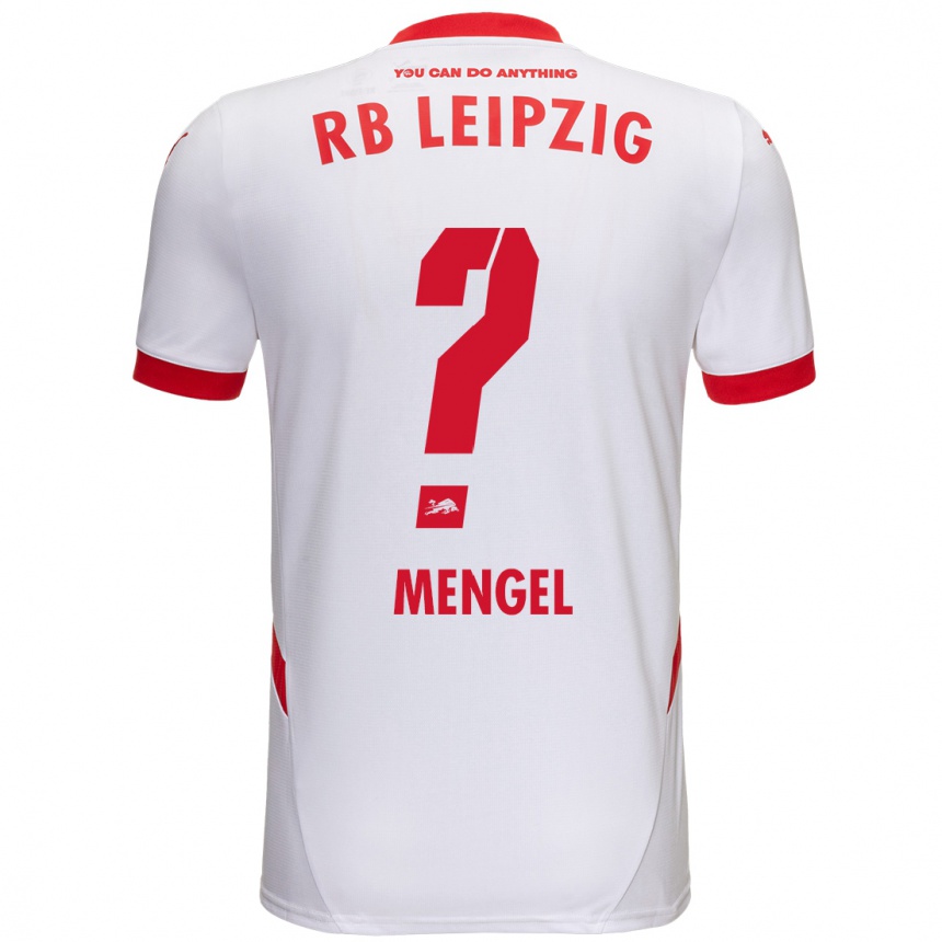 キッズフットボールLuca Mengel#0白 赤ホームシャツ2024/25ジャージーユニフォーム