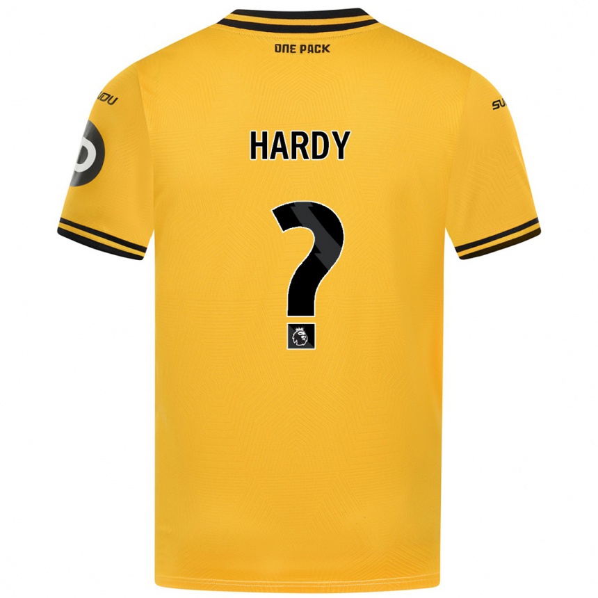 キッズフットボールGeorge Hardy#0黄ホームシャツ2024/25ジャージーユニフォーム