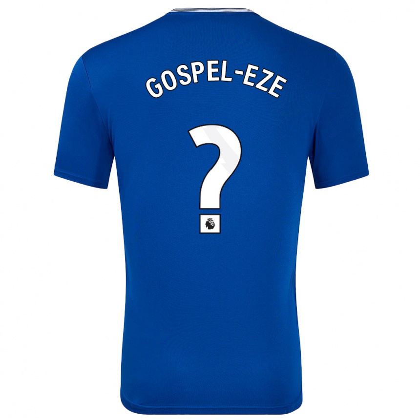 キッズフットボールGoodness Gospel-Eze#0青とホームシャツ2024/25ジャージーユニフォーム