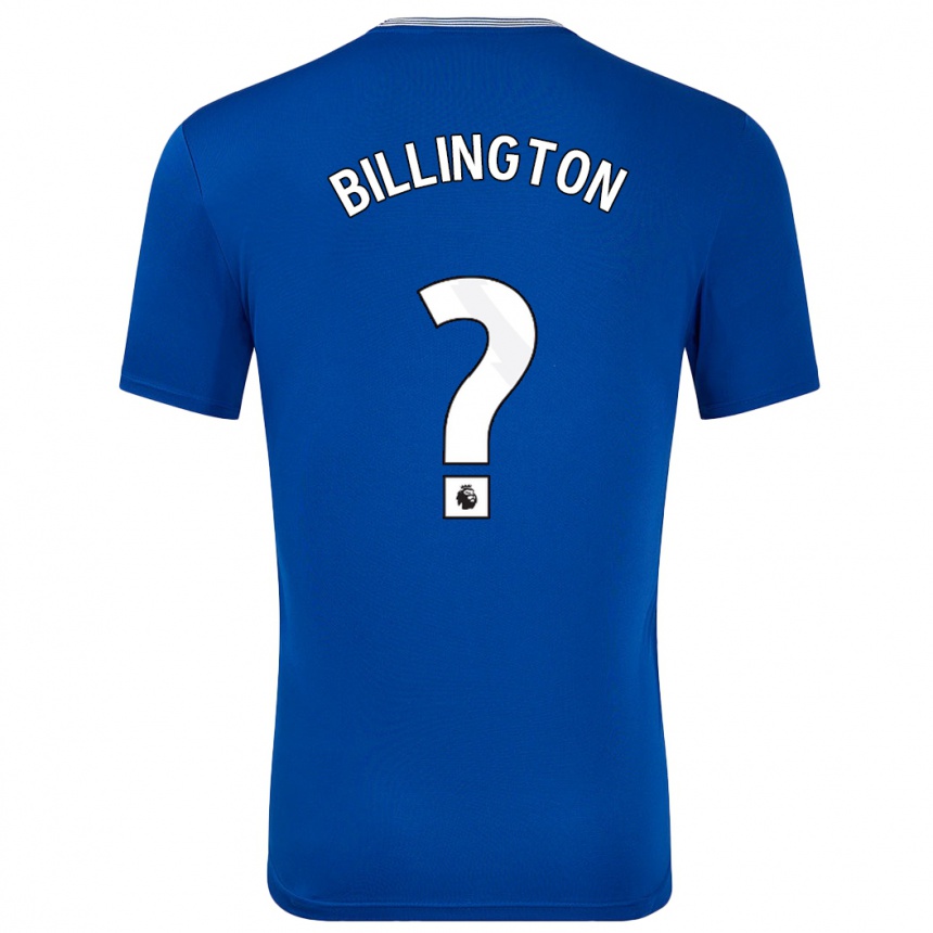 キッズフットボールHarvey Billington#0青とホームシャツ2024/25ジャージーユニフォーム