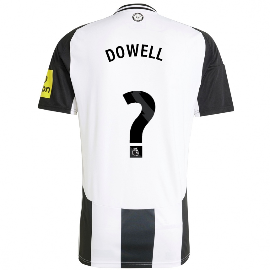 キッズフットボールRoman Dowell#0白 黒ホームシャツ2024/25ジャージーユニフォーム