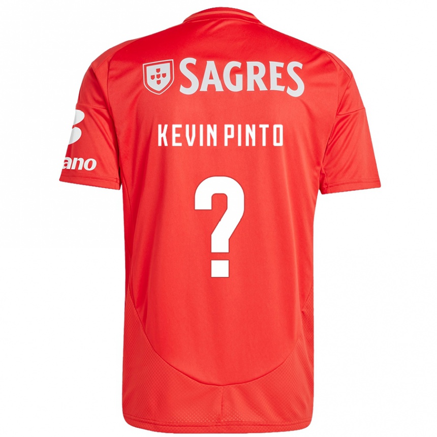 キッズフットボールKevin Pinto#0赤 白ホームシャツ2024/25ジャージーユニフォーム