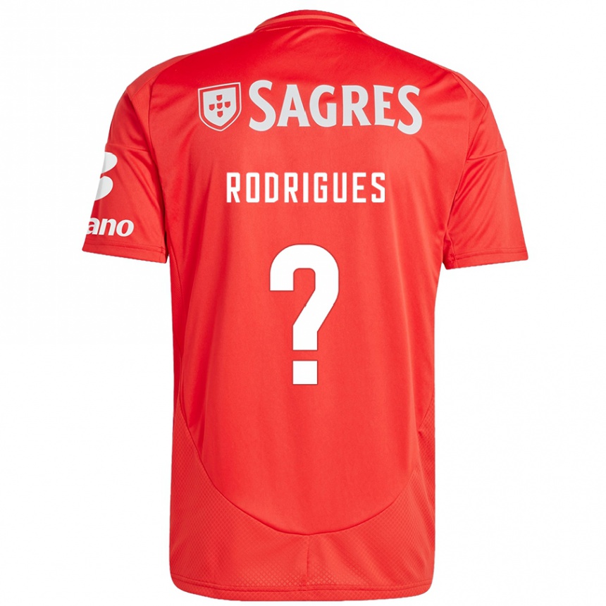 キッズフットボールMiguel Rodrigues#0赤 白ホームシャツ2024/25ジャージーユニフォーム