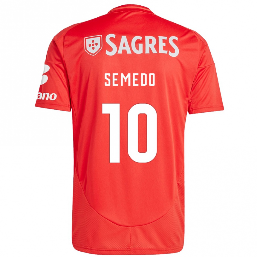 キッズフットボールAndreson Semedo#10赤 白ホームシャツ2024/25ジャージーユニフォーム