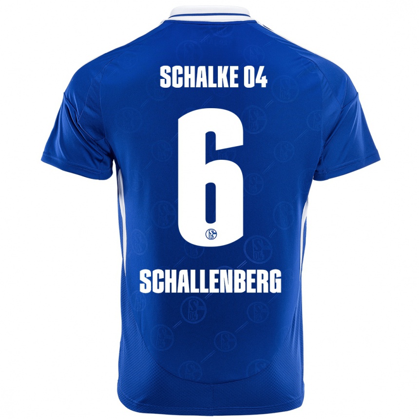 キッズフットボールRon Schallenberg#6ロイヤルブルーホームシャツ2024/25ジャージーユニフォーム