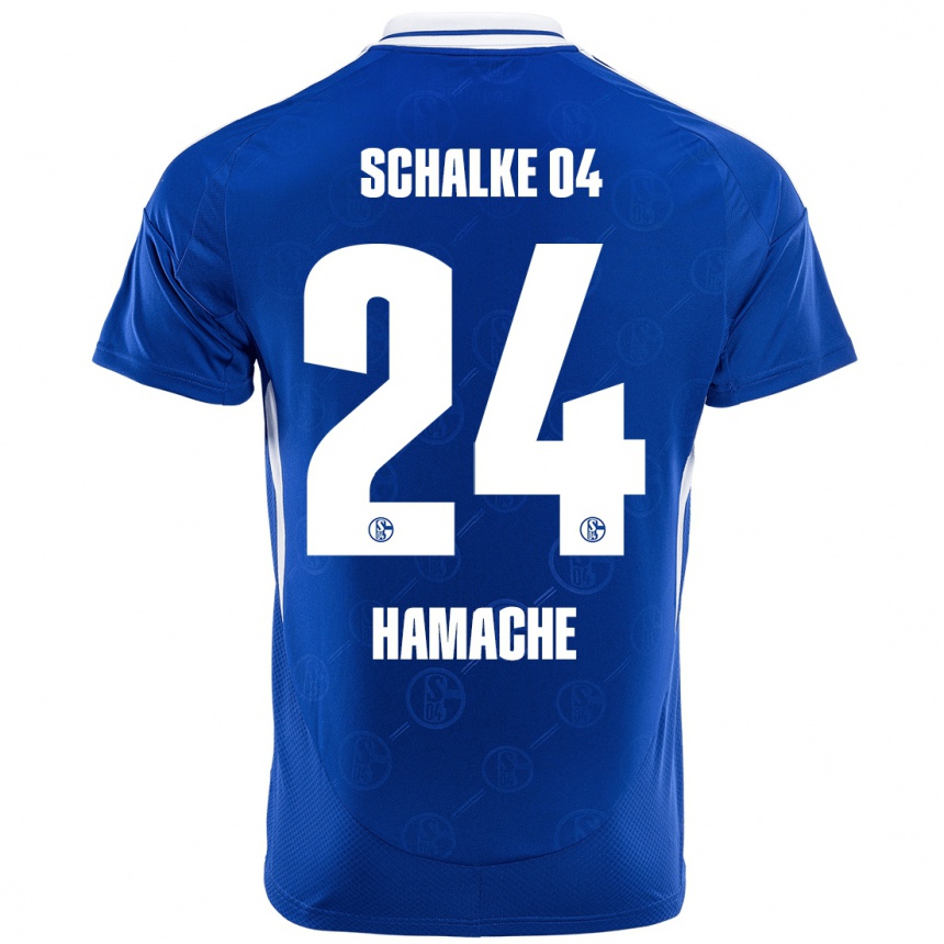 キッズフットボールIlyes Hamache#24ロイヤルブルーホームシャツ2024/25ジャージーユニフォーム