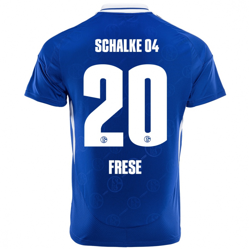 キッズフットボールNiklas Frese#20ロイヤルブルーホームシャツ2024/25ジャージーユニフォーム