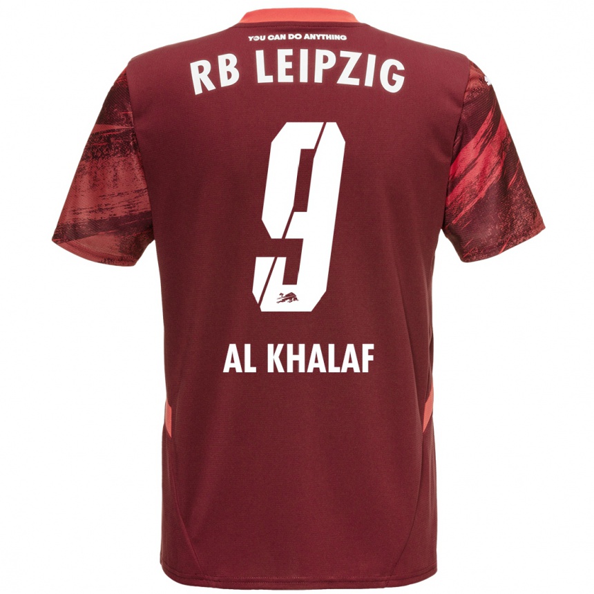 キッズフットボールAbdul Al Khalaf#9ブルゴーニュアウェイシャツ2024/25ジャージーユニフォーム