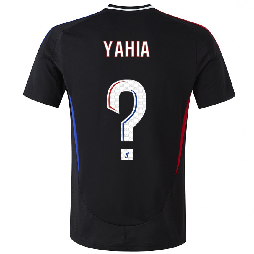 キッズフットボールKelyan Yahia#0黒アウェイシャツ2024/25ジャージーユニフォーム