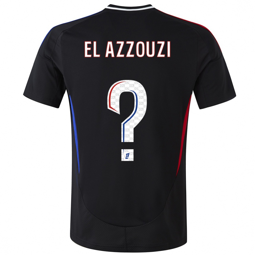 キッズフットボールNourdine El Azzouzi#0黒アウェイシャツ2024/25ジャージーユニフォーム