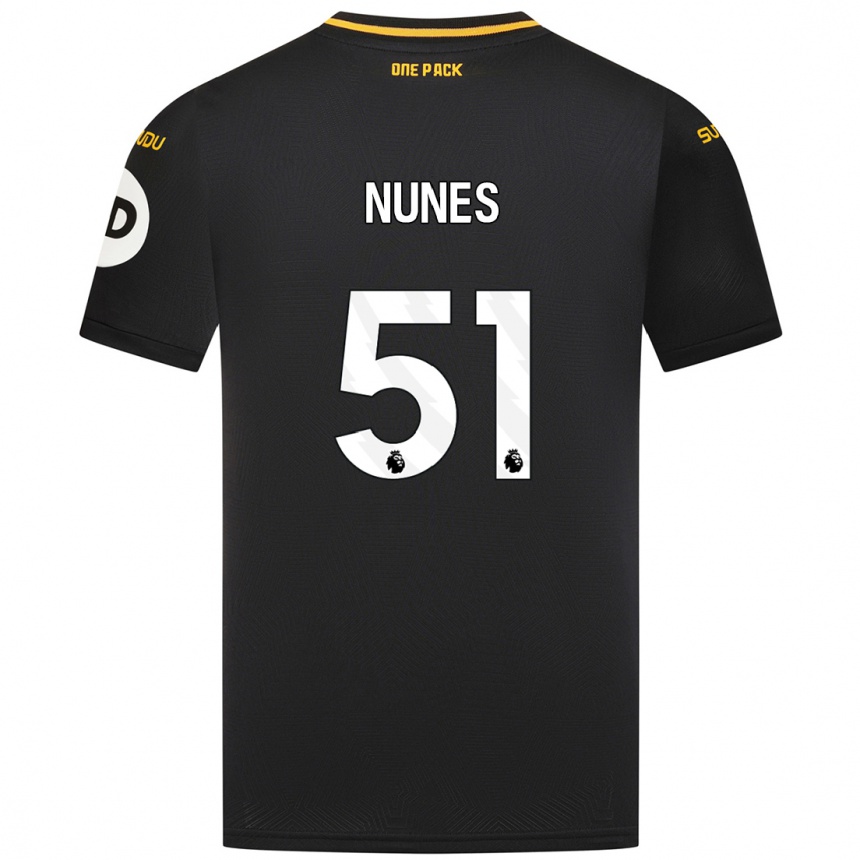 キッズフットボールGrazi Nunes#51黒アウェイシャツ2024/25ジャージーユニフォーム