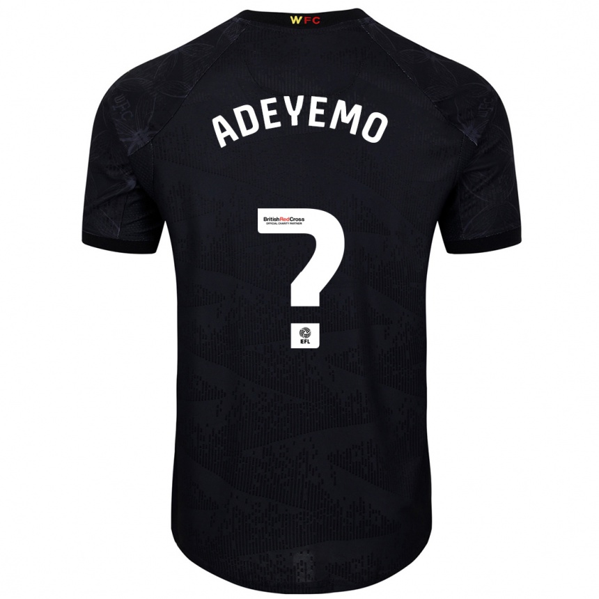 キッズフットボールTobi Adeyemo#0黒 白アウェイシャツ2024/25ジャージーユニフォーム