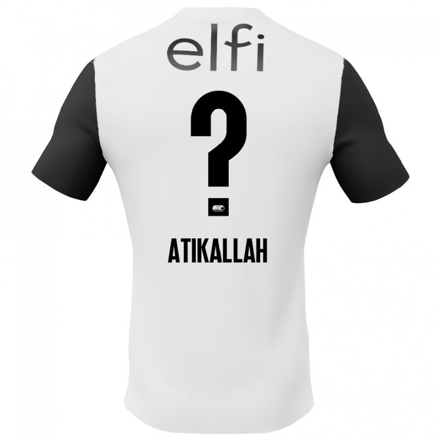 キッズフットボールRayan Atikallah#0白 黒アウェイシャツ2024/25ジャージーユニフォーム